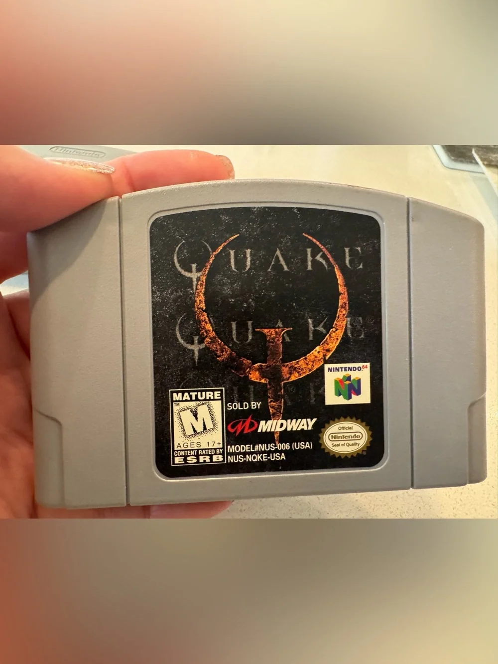 Nintendo 64 Quake Game Cartridge - Gray - Vintage